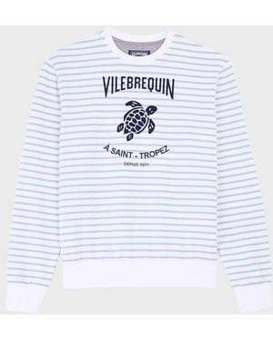 Vilebrequin Cotton Striped Crewneck Sweatshirt - Blue