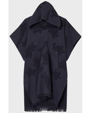 Vilebrequin Poncho En Coton Organique Ronde Des Tortues - Bleu