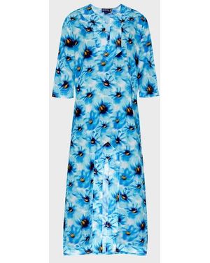 Vilebrequin Cotton Voile Kaftan Poppies - Kaftan - Leonor - Blue - Size Xs