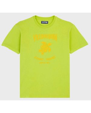 Vilebrequin Cotton T-shirt Printed Turtle Logo - Green