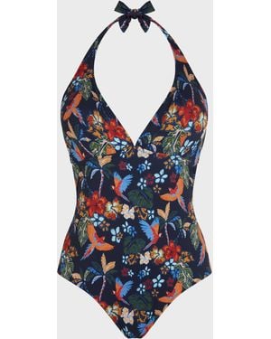 Vilebrequin Halter One-Piece Swimsuit Salva - Blue