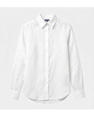 Vilebrequin Long Sleeves Linen Shirt Solid - White