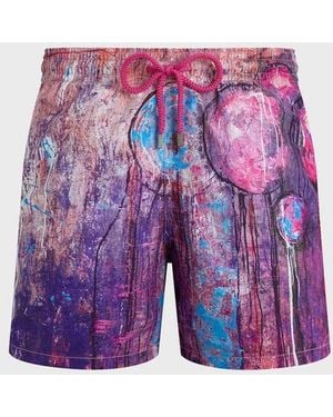 Vilebrequin Swim Shorts Dripping Balloons - Blue