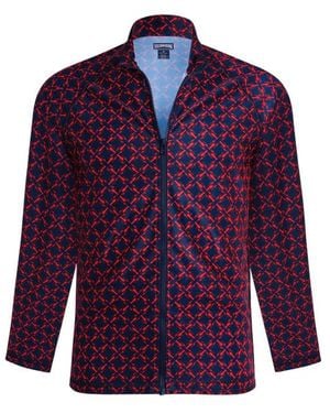 Vilebrequin Rash Guard Uomo A Maniche Lunghe Con Zip Homard Pixel - Viola