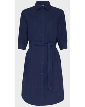 Vilebrequin Linen Shirt Dress Solid - Dress - Ludovie - Blue - Size S