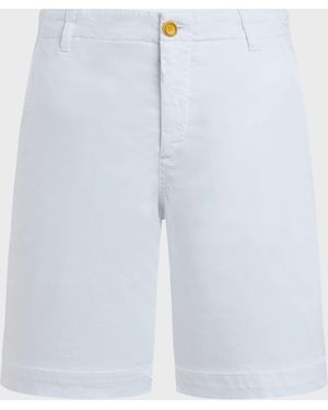 Vilebrequin Satin Bermuda Shorts Solid - Ber - Ponche - White - Size 30