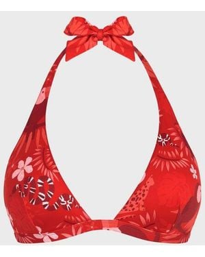 Vilebrequin Halter Bikini Top Papel De Embrulho - Red