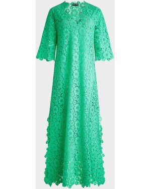 Vilebrequin Guipure Kaftan Flowers Lace - Kaf - Kamari - Green - Size S/m