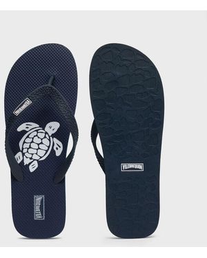 Vilebrequin Beach Flip Flops Turtle - Shoes - Copp - Blue - Size 40/41