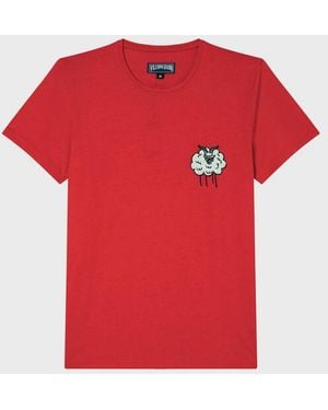 Vilebrequin T-Shirt En Coton Homme Year Of The Goat - Rouge