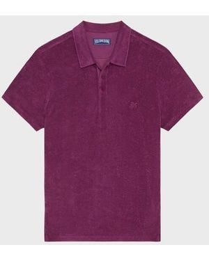 Vilebrequin Terry Polo Shirt Solid - Purple