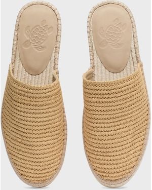 Vilebrequin Herren Pantoletten In Bast-optik Uni - Schuhe - Celino2 - Beige - Größe 41 - Natur