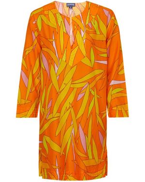 Vilebrequin Caftan En Coton Et Soie Femme Madrague - Orange