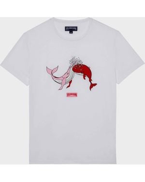 Vilebrequin T-shirt Whales Love - Tee Shirt - Thom - White - Size M