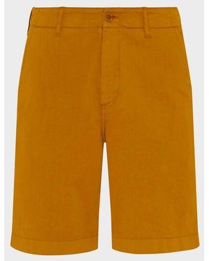 Vilebrequin Satin Cotton Bermuda Shorts Solid - Yellow