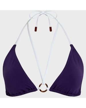Vilebrequin Triangle Bikini Top Solid - Blue