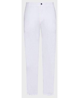 Vilebrequin Linen Trousers Solid - White