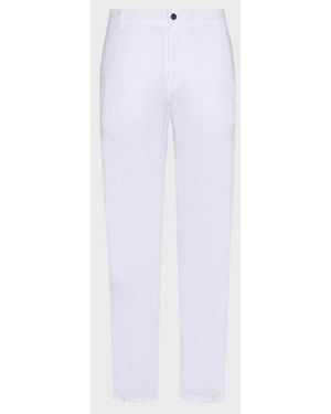 Vilebrequin Linen Trousers Solid - White