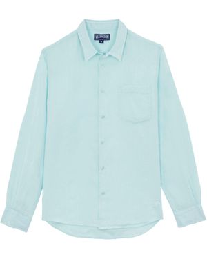 Vilebrequin Linen Shirt Natural Dye - Blue