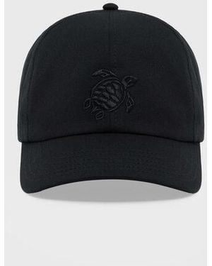 Vilebrequin Solid Cap Turtle Embroidery - Black
