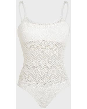 Vilebrequin Mesh One-Piece Swimsuit - White