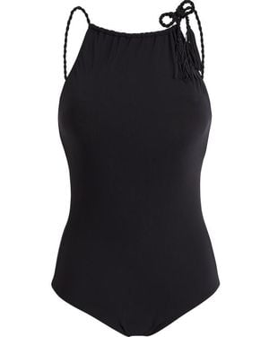 Vilebrequin Maillot De Bain Une Pièce Col Montant Femme Tresses - Noir