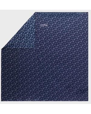 Vilebrequin Cotton Voile Scarf Micro Ronde Des Tortues - Blue