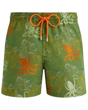 Vilebrequin Costume Da Bagno Uomo Ricamato Octopussy - Verde