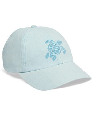Vilebrequin Solid -kappe Aus Leinen - Blau