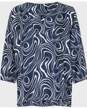 Vilebrequin Silk Shirt Waves - Blue