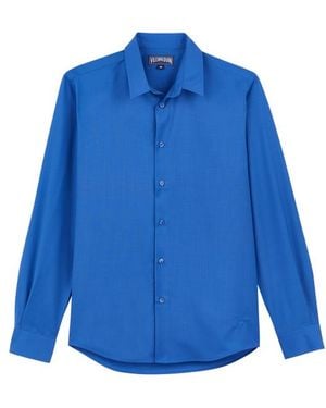 Vilebrequin Chemise En Laine Homme Unie - Bleu