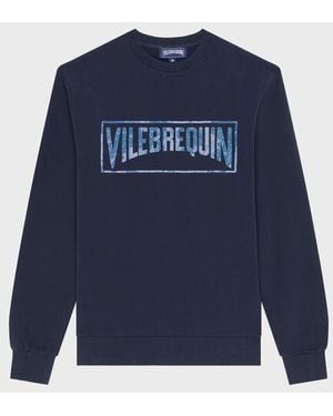 Vilebrequin Cotton Sweat Flocked Logo - Blue