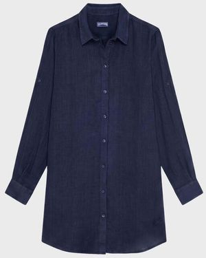 Vilebrequin Linen Dress Solid - Blue
