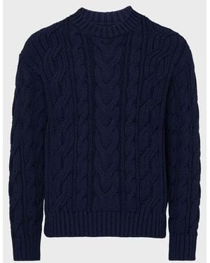 Vilebrequin Cable-Knit Cotton Jumper - Blue