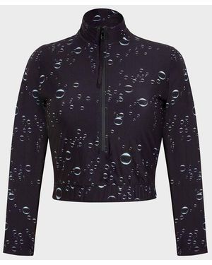 Vilebrequin Full Zip Crop Top Rashguard Bubble 3D - Blue