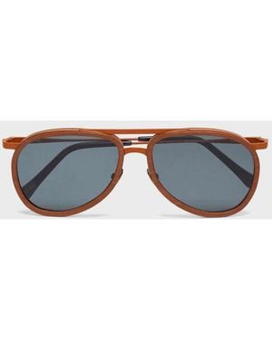 Vilebrequin Wood Sunglasses Solid - Blue