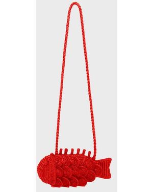 Vilebrequin Raffia Small Fish Bag - Red