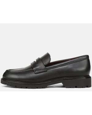 Vince Siena Leather Lug-Sole Loafer - Black