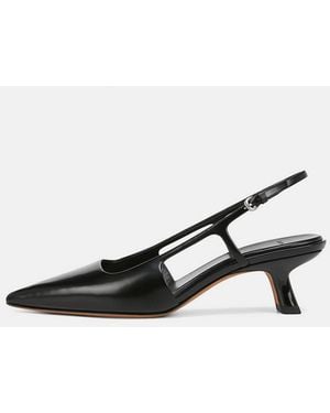 Vince Bianca Leather Slingback Heel - White