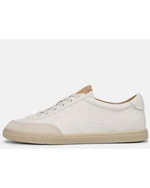 Vince Palm Leather & Suede Trainer - White