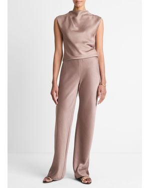 Vince Fluid Satin Bias Pant - Red