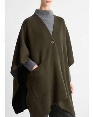 Vince Wool And Cashmere Double-Face Cape - Black