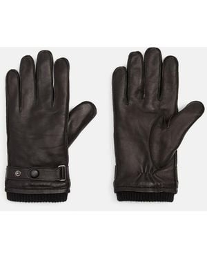 Vince Leather Wrist-Strap Glove - Black