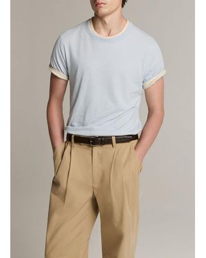 Vince Double-Layer Pima Cotton T-Shirt - Grey