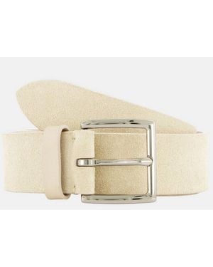 Vince Liam 35Mm Leather-Loop Suede Belt - Natural