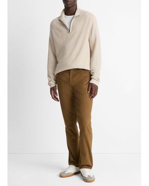 Vince Dylan Slim 5-Pocket Peached Stretch-Cotton Pant - Natural