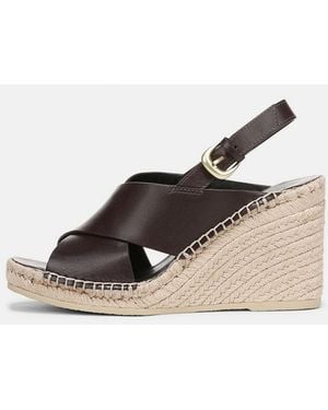 Vince Georgia Leather Espadrille Wedge Sandals - Multicolour
