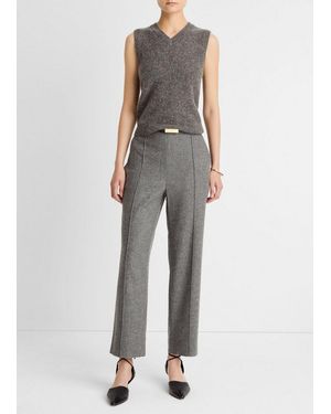 Vince Italian Wool-Blend Easy Pull-On Pant - Multicolour