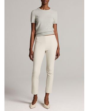 Vince Stitch Front Seam Ponte Legging - White