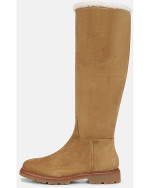 Vince Sibelle Shearling Riding Boot - White